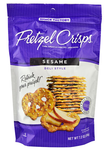 Snack Factory Pretzel Crisps® Deli Style Sesame -- 7.2 oz