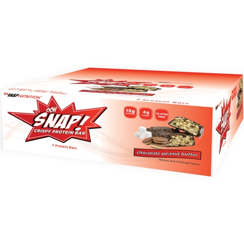 Snap Nutrition Ohh SNAP!™ Crispy Protein Bar Chocolate Peanut -- 7 Bars