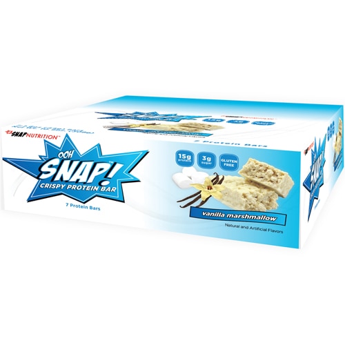 Snap Nutrition Ohh SNAP!™ Crispy Protein Bar Vanilla Marshmallow -- 7 Bars