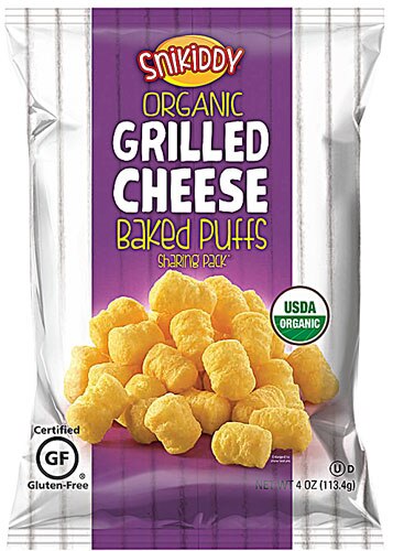 Snikiddy Organic Baked Puffs Grilled Cheese -- 4 oz