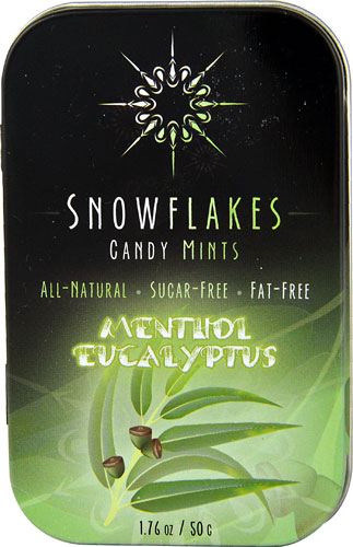 Snowflakes Candy Mints Sugar Free Menthol Eucalyptus -- 1.76 oz