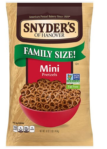 Snyder's Of Hanover Mini Pretzels Family Size -- 16 oz