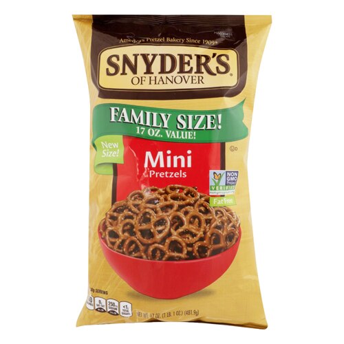 Snyder's Of Hanover Mini Pretzels Family Size -- 17 oz