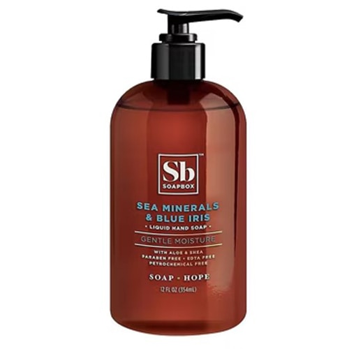 SoapBox Liquid Hand Soap Gentle Moisture Sea Minerals & Blue Iris