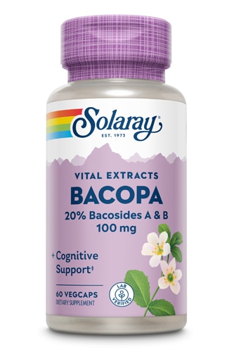 Solaray Bacopa Leaf Extract -- 100 mg - 60 Capsules