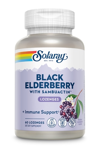 Solaray Black Elderberry with Sambuactin Lozenges -- 60 Lozenges