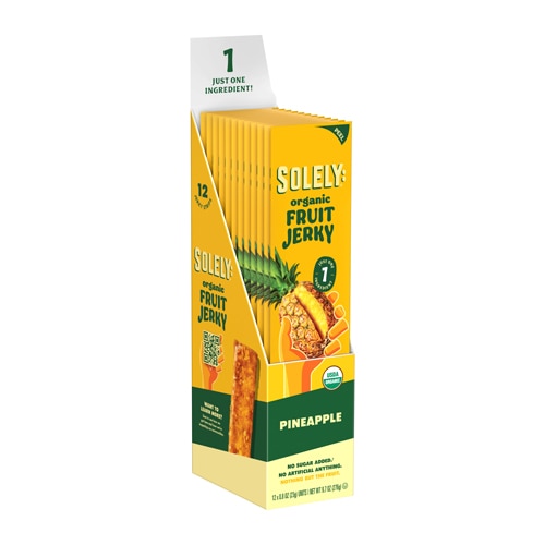 Solely Organic Fruit Jerky No Preservatives Pineapple