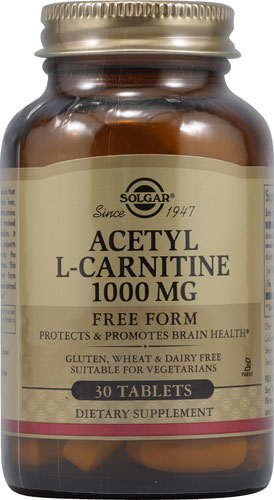 Solgar Acetyl L-Carnitine -- 1000 mg - 30 s