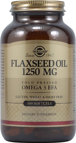 Solgar Flaxseed Oil -- 1250 mg - 100 Softgels - Vitacost