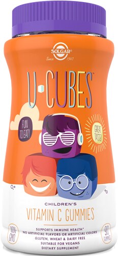 Solgar U-Cubes™ Children's Vitamin C Gummies Orange & Strawberry -- 90 Gummies