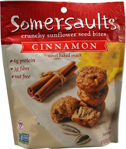 Somersault Crunchy Sunflower Seed Bites Cinnamon -- 6 oz
