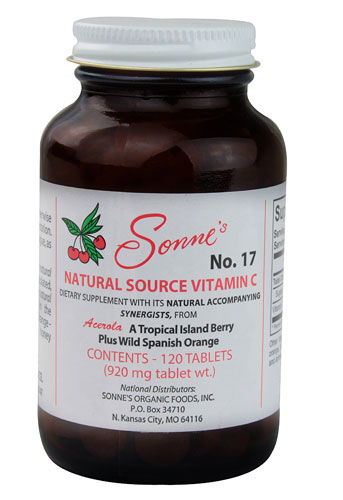 Sonne's Natural Source Vitamin C No 17 -- 920 mg - 120 Tablets
