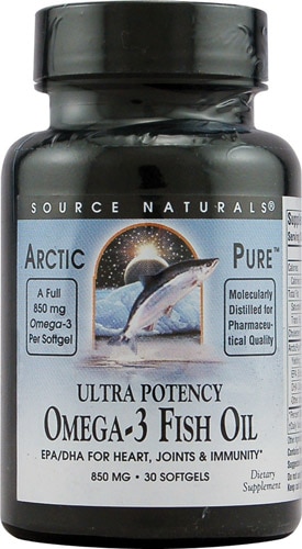 Source Naturals ArcticPure® Ultra Potency Omega-3 Fish Oil -- 850 mg - 30 Softgels