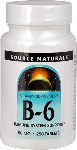 Source Naturals B-6 -- 50 mg - 250 Tablets