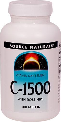 Source Naturals C-1500 with Rosehips -- 1500 mg - 100 Tablets