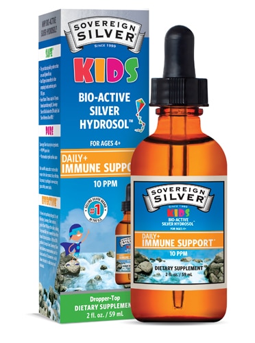 Sovereign Silver Kids Bio-Active Silver Hydrosol Daily Plus Immune Support Drops