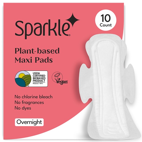 Sparkle Plant-Based Maxi Pads - Overnight
