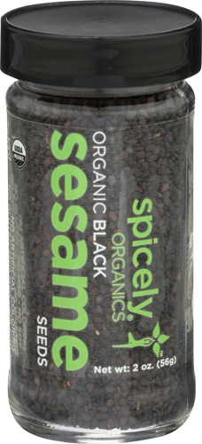 Spicely Organics Black Sesame Seeds Jar -- 2 oz