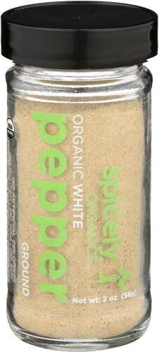 Spicely Organics White Pepper Ground Jar -- 2 oz