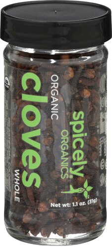 Spicely Organics Cloves Whole Jar -- 1.1 oz