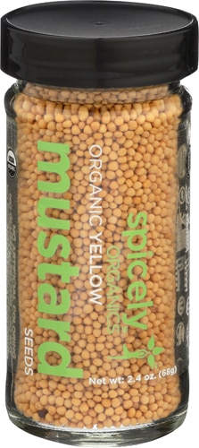 Spicely Organics Mustard Seed Whole Yellow Jar -- 2.4 oz