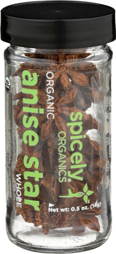 Spicely Organics Star Anise Whole Jar -- 0.5 oz