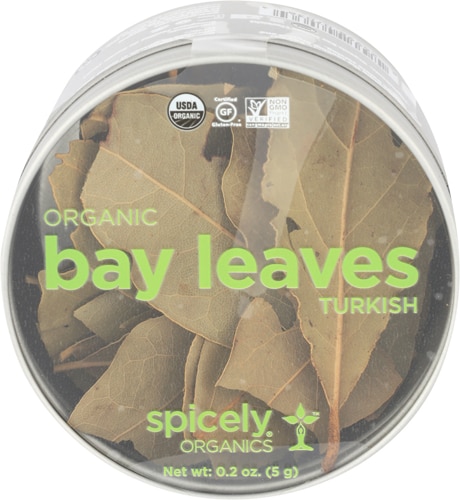 Spicely Organics True Bay Leaves Whole Tin -- 0.2 oz