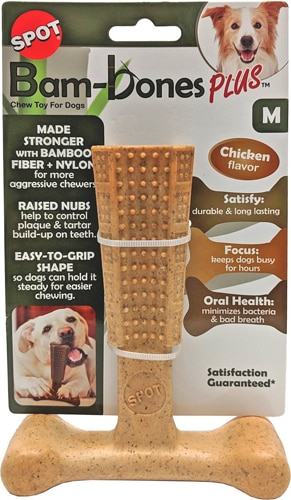 Spot Bam-bones Plus T Bone Dog Chew Toy 6 inch