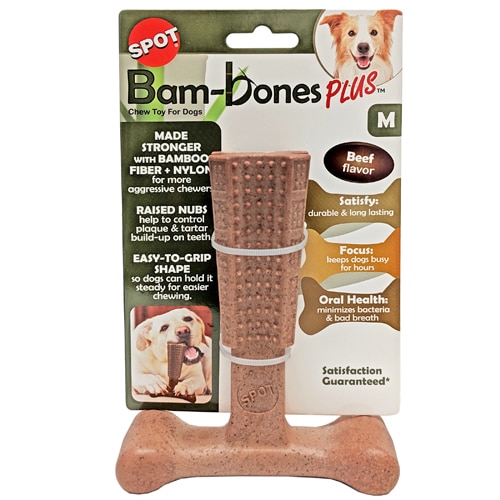 Spot Bam-bones Plus T Bone Dog Chew Toy 6 inch