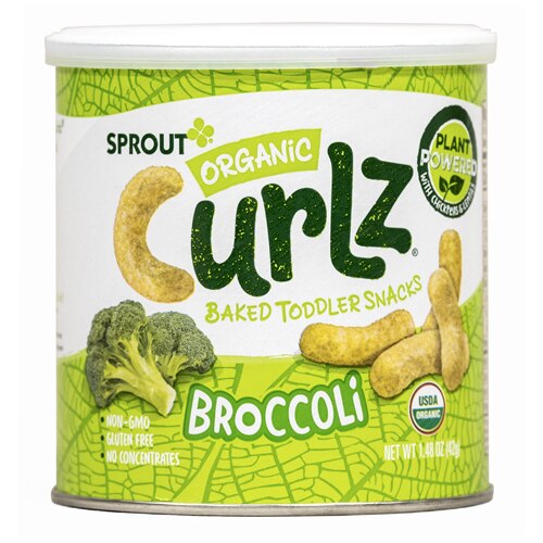 Sprout Organic Baby Food Curlz Baked Broccoli -- 1.48 oz