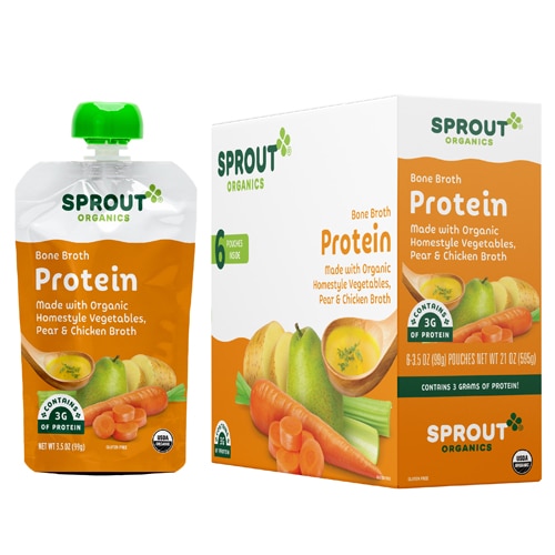 Sprout Organic Baby Food Homestyle Vegetables & Pear Seasoned with Chicken Broth Stage 2