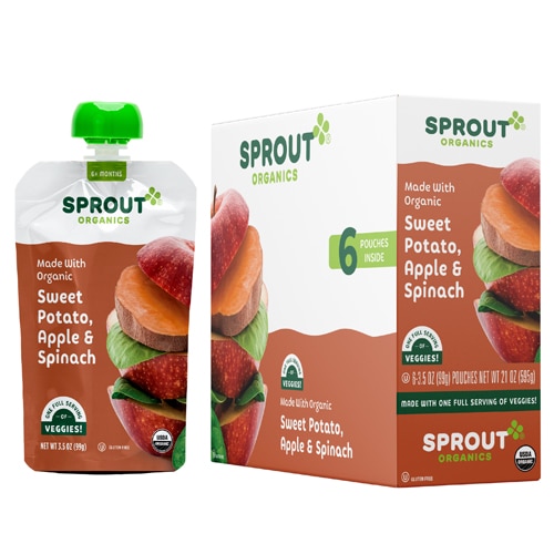 Sprout Organics Puree 6+ Months Sweet Potato Apple Spinach