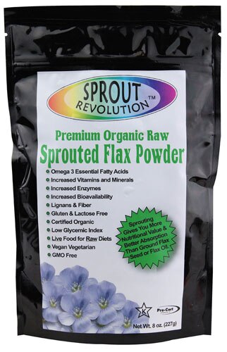 Sprout Revolution Organic Raw Sprouted Flax Powder -- 8 oz