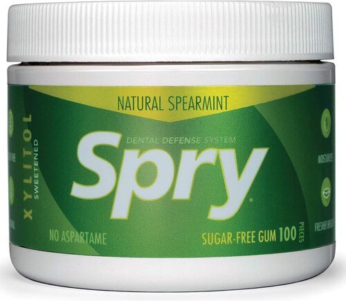 Spry Dental Defense Sugar-Free Gum with Xylitol Spearmint -- 100 Pieces
