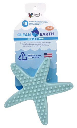 Spunky Pup Clean Earth Recycled Heavy Duty Dog Chew Toy Starfish Chicken -- 1 Toy