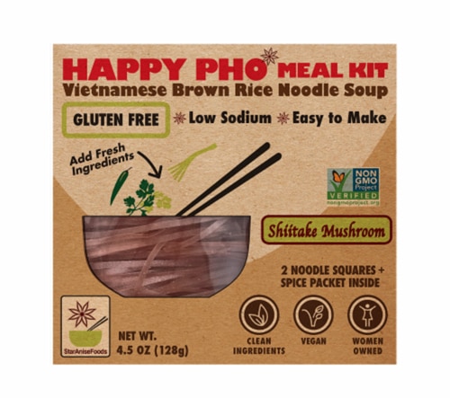 Star Anise Foods Happy Pho Vietnamese Brown Rice Noodle Soup Shiitake Mushroom -- 4.5 oz