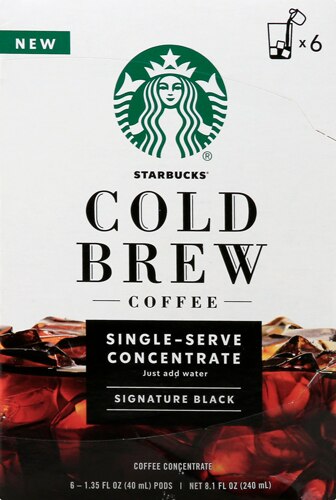 Starbucks Cold Brew Single Serve Concentrate Signature Black