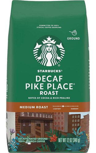 Starbucks Ground Coffee Decaf Medium Roast Pike Place Roast
