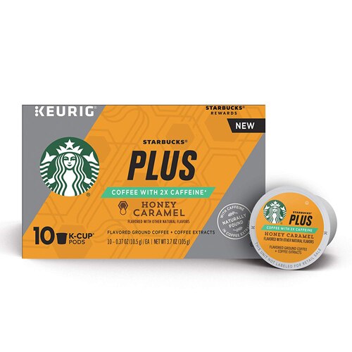 Starbucks Plus Coffee With 2x Caffeine Honey Caramel 10 K Cups Vitacost
