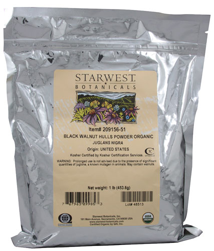 Starwest Botanicals Organic Black Walnut Hulls Powder