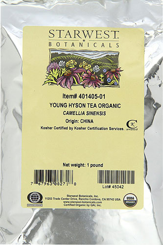 Starwest Botanicals Young Hyson Organic Green Tea -- 1 lb