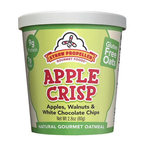 Straw Propeller Gourmet Foods Oatmeal Cereal Apple Crisp -- 2.8 oz