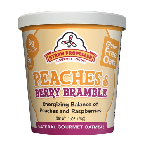 Straw Propeller Gourmet Foods Oatmeal Cereal Peaches &amp; Berry Bramble -- 2.5 oz