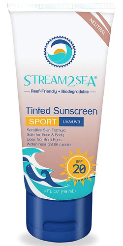 Stream2Sea Tinted Sunscreen Sport Face and Body SPF 20 Neutral