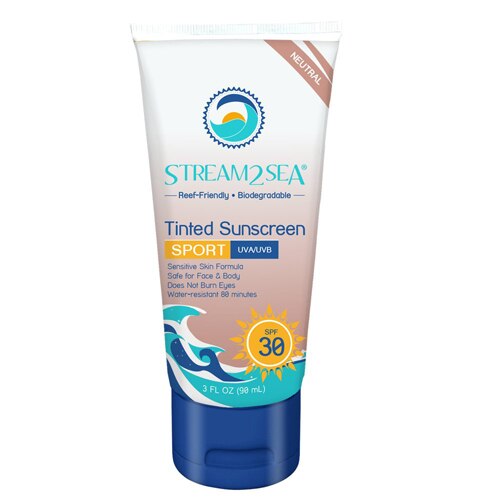 Stream2Sea Tinted Sunscreen Sport Face and Body SPF 30 Neutral -- 3 fl oz