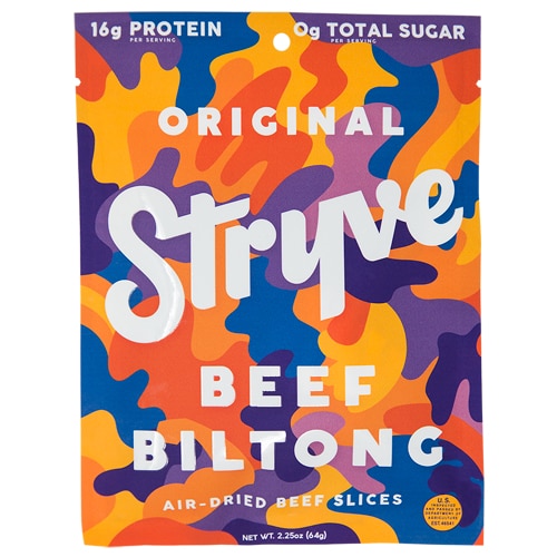 Stryve Protein Snacks Gourmet Beef Biltong Original -- 2.25 oz