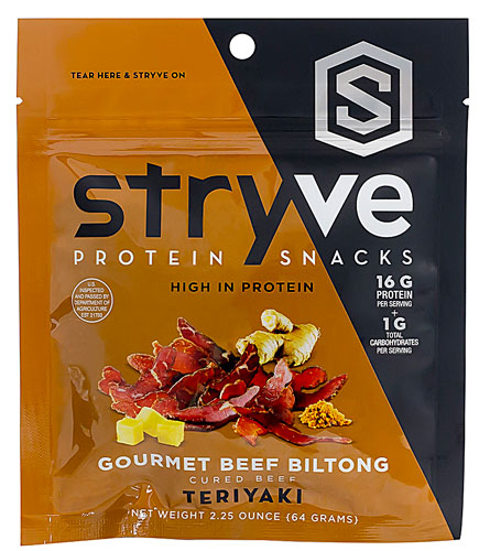 Stryve Protein Snacks Gourmet Beef Biltong Teriyaki -- 2.25 oz