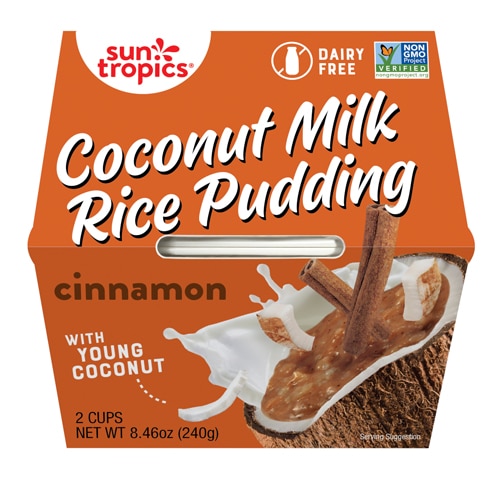 Sun Tropics Coconut Milk Rice Pudding Gluten & Dairy Free Cinnamon -- 2 Cups