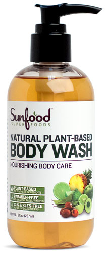 SunFood Natural Plant-Based Body Wash -- 8 fl oz