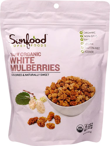 SunFood Raw Organic White Mulberries -- 8 oz